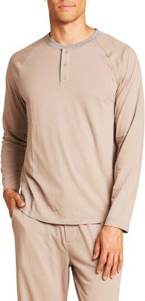 Barefoot Dreams Malibu Collection Long Sleeve Henley in Nickel at Nordstrom, Size Small