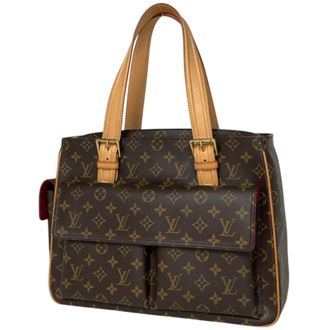 Louis Vuitton Brown Monogram Handbag Tote Bag (Pre-Owned)