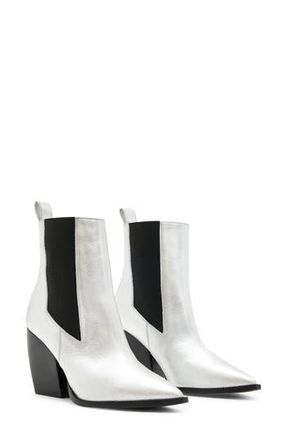 AllSaints Ria Chelsea Boot in Metallic Silver at Nordstrom Rack, Size 11
