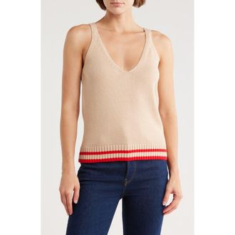 525 Varsity Cotton Sweater Tank in Oat Multi at Nordstrom Rack, Size X-Small
