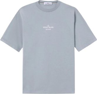 Stone Island Archivio Raso Gommato T-Shirt - Heren - T-shirts - Grijs - XL - Katoen - Tops