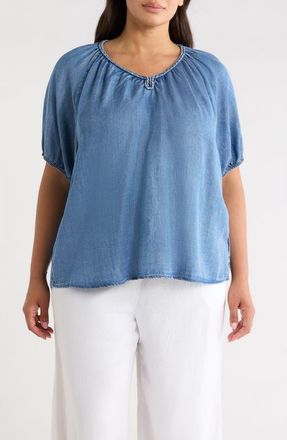 Beach Lunch Lounge Xyla Denim Top in Medium Wash at Nordstrom Rack, Size 2 X