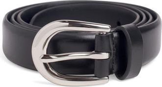 Favorite Daughter The Favorite Leather Belt in Black /Nickel at Nordstrom, Size X-Large