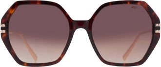 Chopard Brown Geometric Sunglasses SCH370M 04BL 57