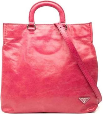 Prada Pre-owned Handbags, female, Pink, Size: ONE SIZE Pre-owned Vintage Handbag