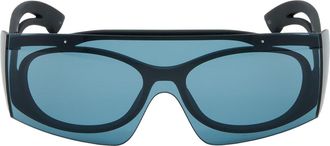 Alexander McQueen Two-tone Sunglasses In Black/blue