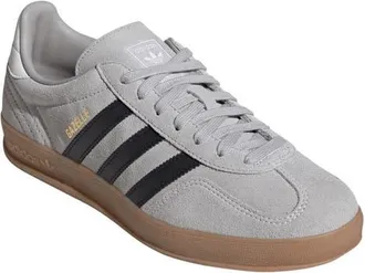 adidas Gazelle Indoor Sneaker in Grey Two/Core Black/Gum4 at Nordstrom, Size 11.5