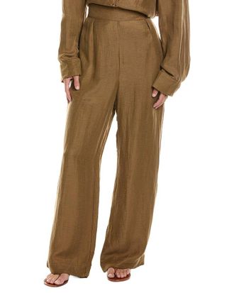 Anemos Linen-Blend Keaton Wide Leg Pant