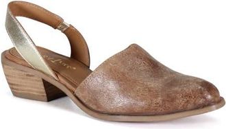 Diba PRI ORITY Leather Sling Back Western Shoe in Tan/gold at Nordstrom, Size 9.5