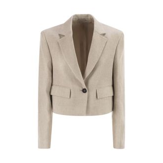 Brunello Cucinelli Dames, Jassen, Beige, Maat: M Katoen