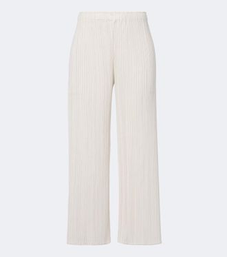 Pleats Please Issey Miyake Monthly Colors: August pleated wide-leg pants