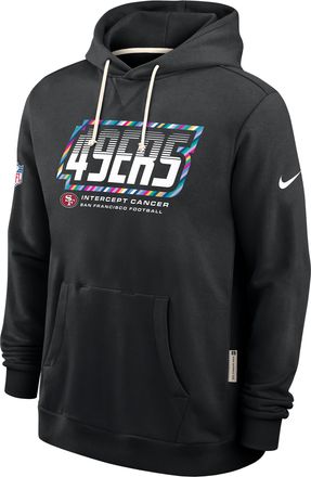 Nike San Francisco 49ers Crucial Catch Sideline Standard Issue Nike Mens Dri-FIT NFL Pullover Hoodie in Black | 03AZ00AZUT-F9R