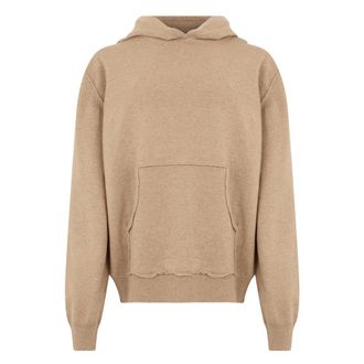 Maison Margiela Hoodies, female, Beige, Size: S Wool and Cashmere Hoodie