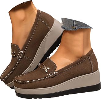 Generic Loafers Shoes for Women,Orthopedic Platform Penny Loafer,Womens Loafers Thick Sole Loafer Lug Sole Comfortable Loafers Business and Casual Dress Low T