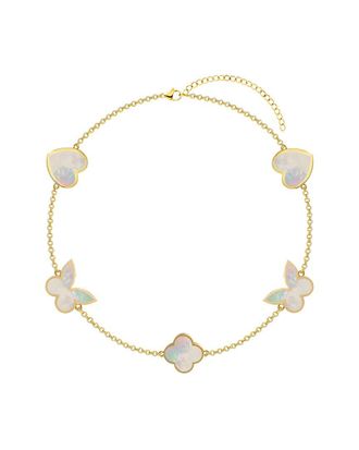 Gabi Rielle 14K Over Silver 10-12Mm Mother Of Pearl Stackable Bracelet