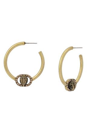Kurt Geiger Medium Chelsea Hoop Earrings in Brass at Nordstrom
