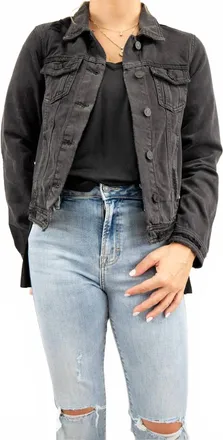 Kancan Henney Classic Trucker Jacket In Black