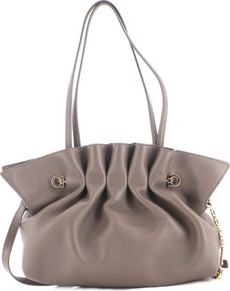 Ferragamo Dumpling Gancio Pin Soft Bag Leather Medium