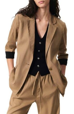 Rag & Bone Jennie Linen Blend Blazer in Mutedbrown at Nordstrom Rack, Size 4