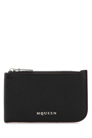 Alexander McQueen Alexander Mcqueen Black Leather Card Holder