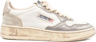 Autry White Low-Top Sneakers With Perforated Design