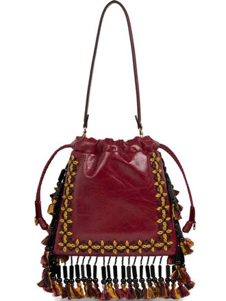 Etro Small Kalispera leather bucket bag - Rosso