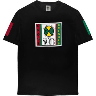 Cross Colours Label Logo T-Shirt in Black at Nordstrom, Size X-Large