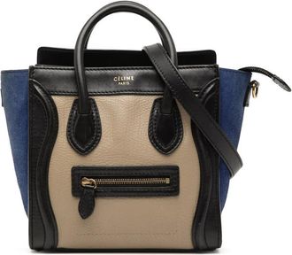 Celine Pre-owned Celine Nano Tricolor Calfskin and Suede Luggage Tote Ladies UI8U8QX81U4HNOSH