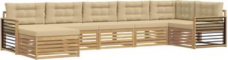 vidaXL Conjunto De Sof&aacute;s De Exterior 7 Uds. Y Beige Vidaxl