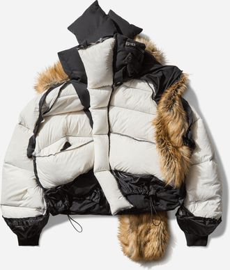 Ottolinger Women s Deconstructed Puffer Jacket White / Black