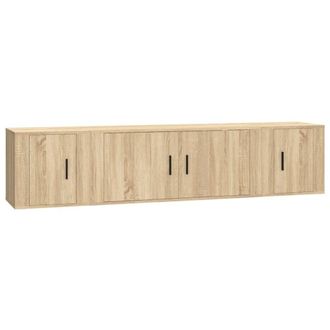 Berkfield Home 3 Piece TV Cabinet Set Sonoma Oak Engineered Wood in Brown