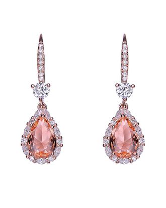 Genevive 18K Rose Gold Vermeil Drop Earrings
