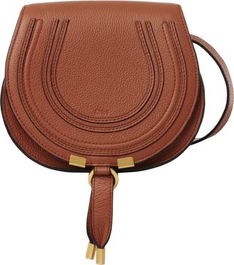 Chloé Small Marcie Saddle In Grained Leather Bags