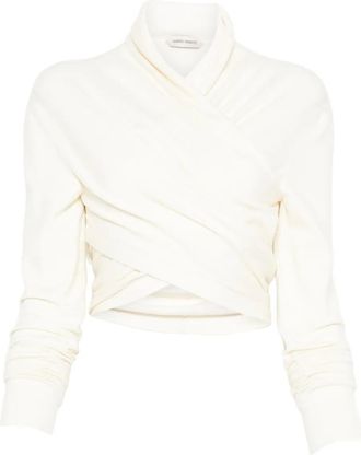 Alberta Ferretti Top incrociato - Bianco