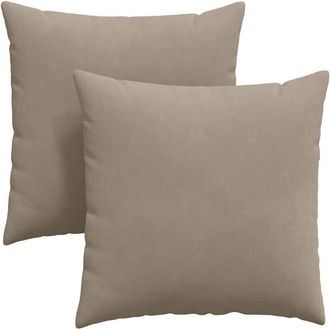 vidaXL Cojines De Sof&aacute; 2 Pcs Taup&eacute; 80 X 80 Cm Tela Vidaxl