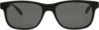 Montblanc Square/Rectangle-Frame Acetate Sunglasses