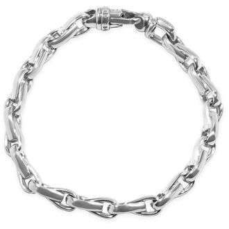 Pompeii3 Mens 14k Gold (60gram) or Platinum (94gram) 8mm Link Bracelet 9