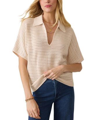 Faherty Seacoast Crochet Polo