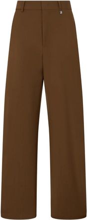 Giuseppe Di Morabito Wool Pants - Dames - Wijde Broeken - Bruin - S - Wol - Broeken