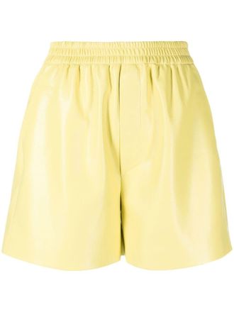 Nanushka Shorts con vita elasticizzata - Giallo