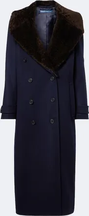 Polo Ralph Lauren Shearling-trimmed wool coat