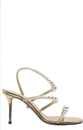 Mach & Mach Sandalen met hoge hak - Dames - Sandalen met hakken - Geel - 37 EU - Leer - Schoenen