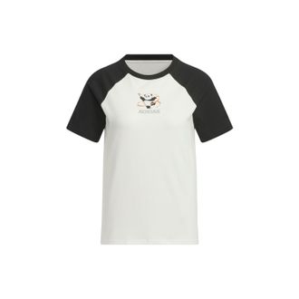 adidas (WMNS) adidas China T-Shirt Asia Sizing White Black JI6867