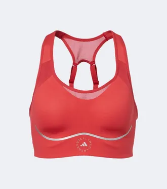 adidas by Stella McCartney Logo padded jersey sports bra