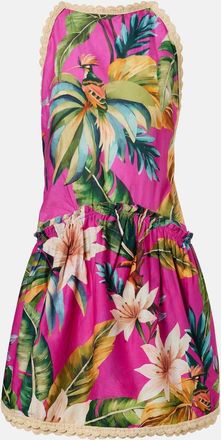 Farm Rio Abito corto Tropicalia in cotone con stampa