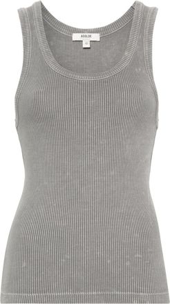 A Gold E Poppy fine-ribbed tank top - women - Spandex/Elastane/Lyocell/Organic Cotton - L - Grey