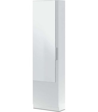 F.R.S. Frs - Armario Zapatero Con Espejo Gusto En Color Blanco Artik. 50 Cm(ancho) 180 Cm(altura) 22 Cm(fondo)