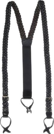 The British Belt Company Mens Leather Turner Braided Button-end Suspenders in Black at Nordstrom