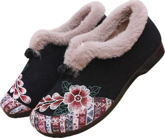 Generic Platform Ankle Boots Performance Warm Boots Weather Comfortable and Woman Boots Size 6 (Black, 6.5)