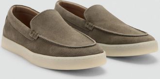 Mango Scarpe pelle crosta di cuoio kaki - Uomo - 39 - MANGO MAN